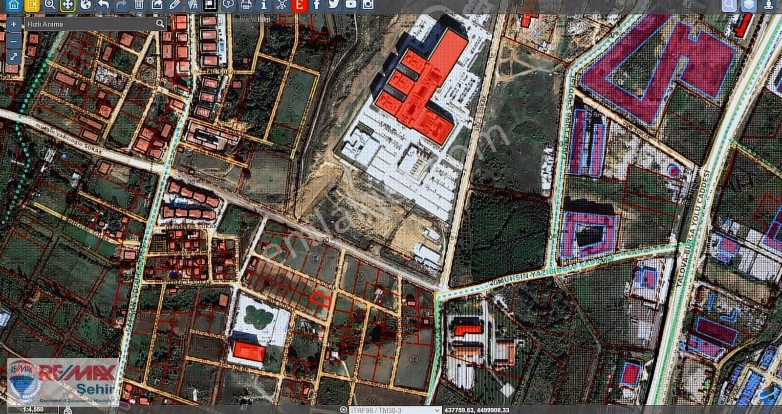 Yalova Merkez Bağlarbaşı Satılık Konut İmarlı YALOVA MERKEZ DE YENİ ŞEHİR HASTANESİNE KOMŞU SATILIK 593m2 ARSA