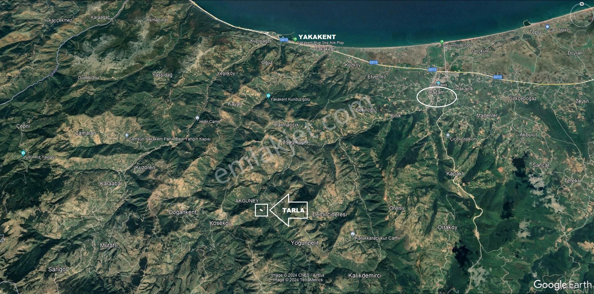 Alaçam Köseköy De Bol Oksijeni Ve Doğa Manzarasıyla Müstakil Tarla - Görsel 5