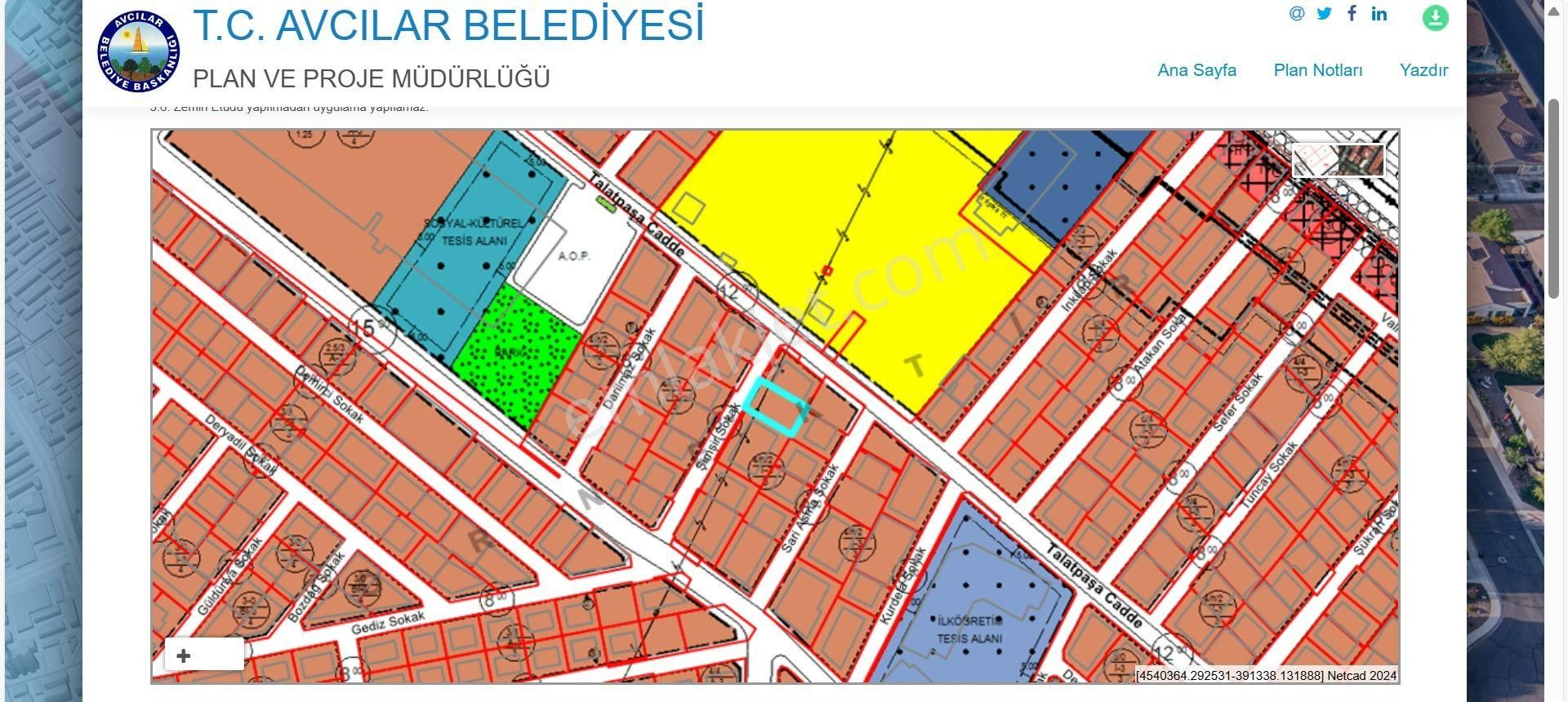 Avcılar Cihangir Satılık Konut İmarlı Avcılar Cihangir'de 293 M2 İmarlı Satılık Arsa Müstakil Parselli