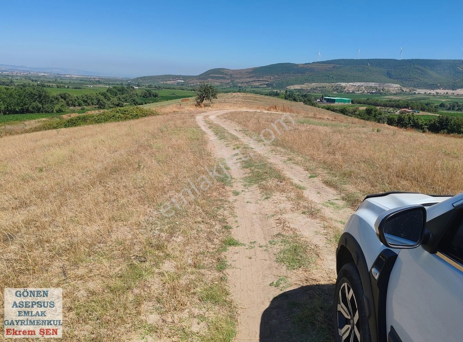 Gönen Tütüncü Satılık Tarla 8.480 m2 Çiftlik Bağ-Bahçe K.Pompaj Su Var Kadastro Yola Cepheli