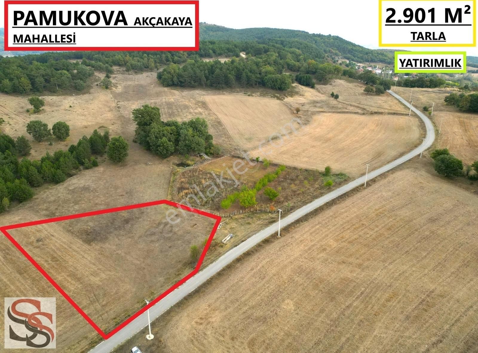 Pamukova Akçakaya Satılık Tarla PAMUKOVA AKÇAKAYA MAHALLESİNDE MUHTEŞEM KONUMDA 2.901 M² TARLA