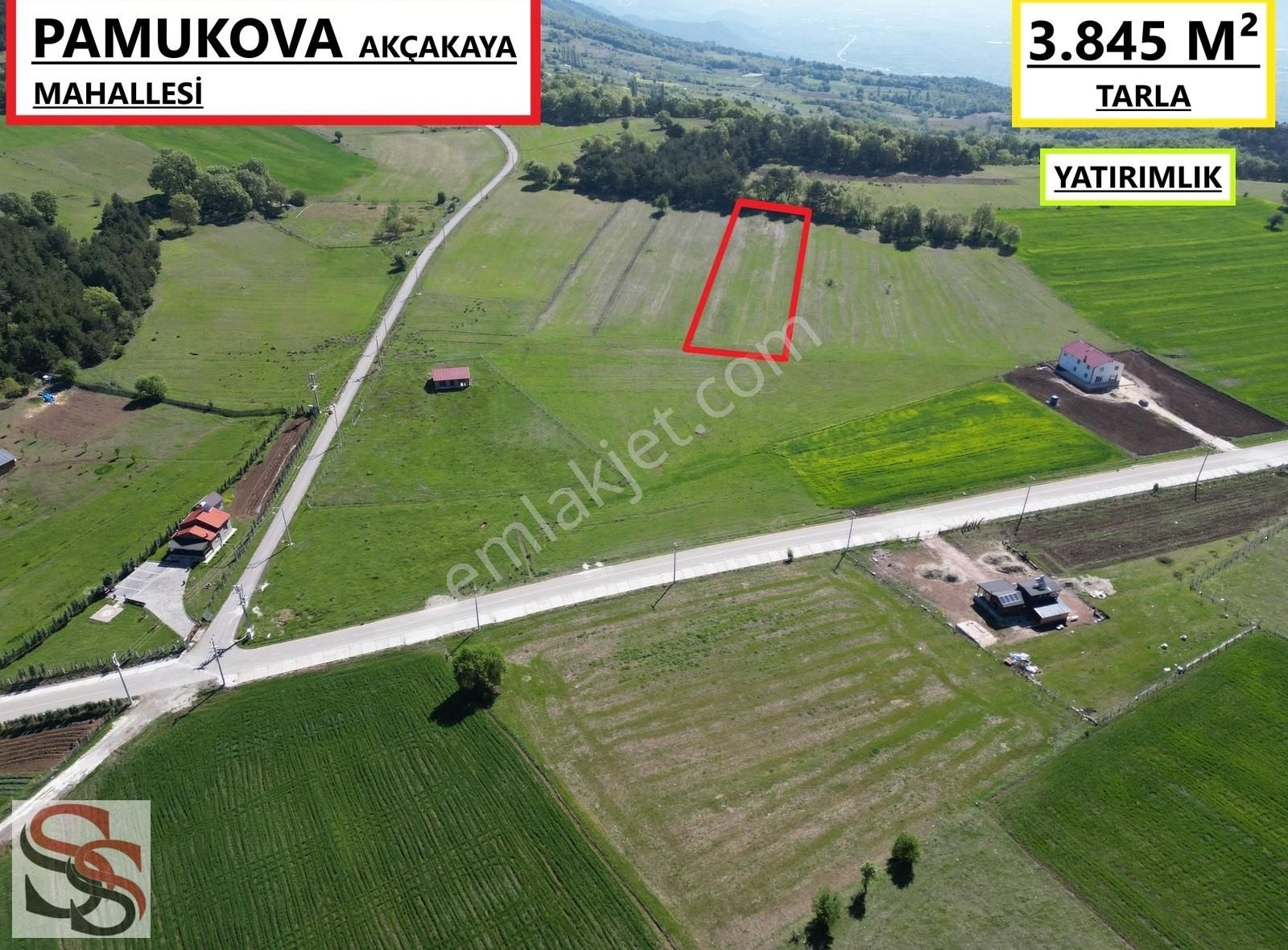 Pamukova Akçakaya Satılık Tarla Pamukova Akçakaya Mahallesinde Muhteşem Konumda 3.845 M² Tarla