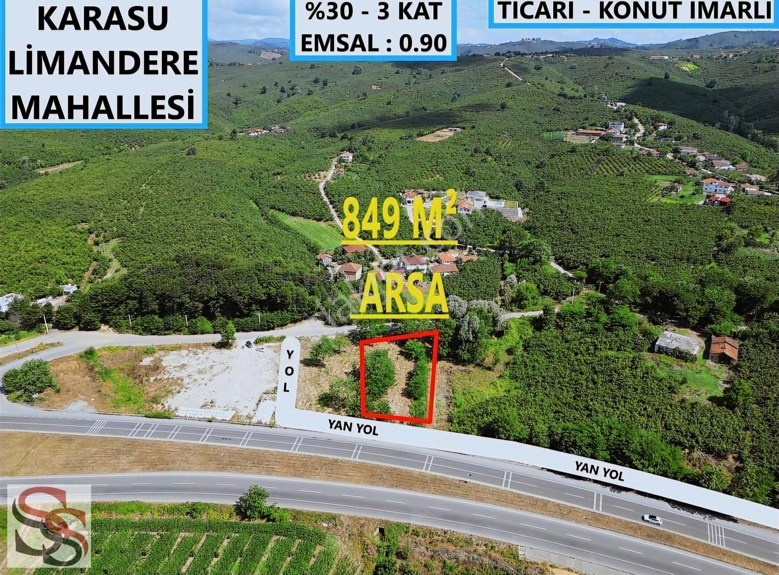 Sakarya Karasu Satılık Ticari İmarlı KARASU DUBLE YOLUNA CEPHELİ TİCARİ - KONUT İMARLI 849 M² ARSA