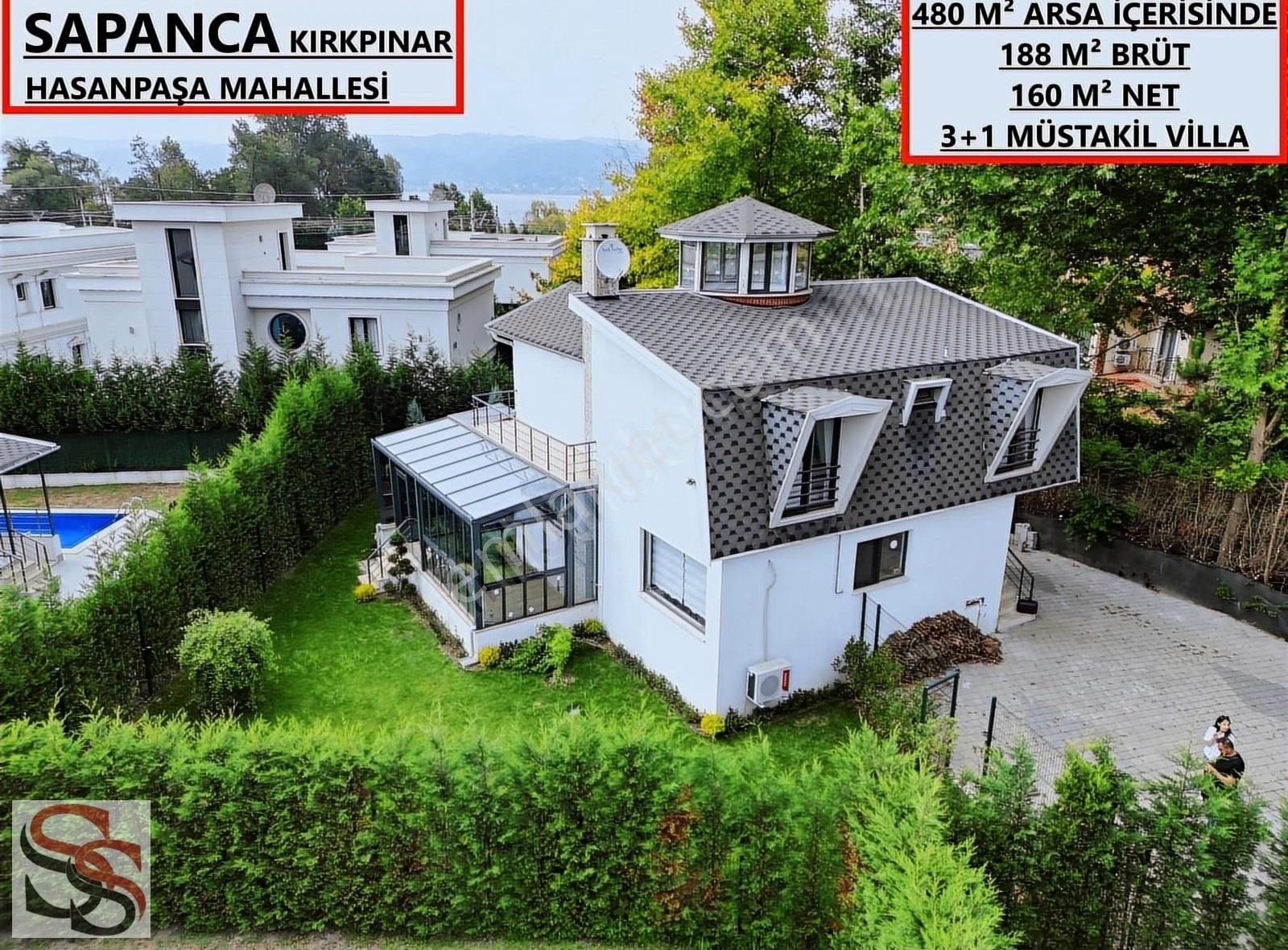 Sapanca Kırkpınar Hasanpaşa Satılık Villa SAPANCA KIRKPINAR 480 M² ARSA İÇERİSİNDE 188 M² 3+1 LÜKS VİLLA