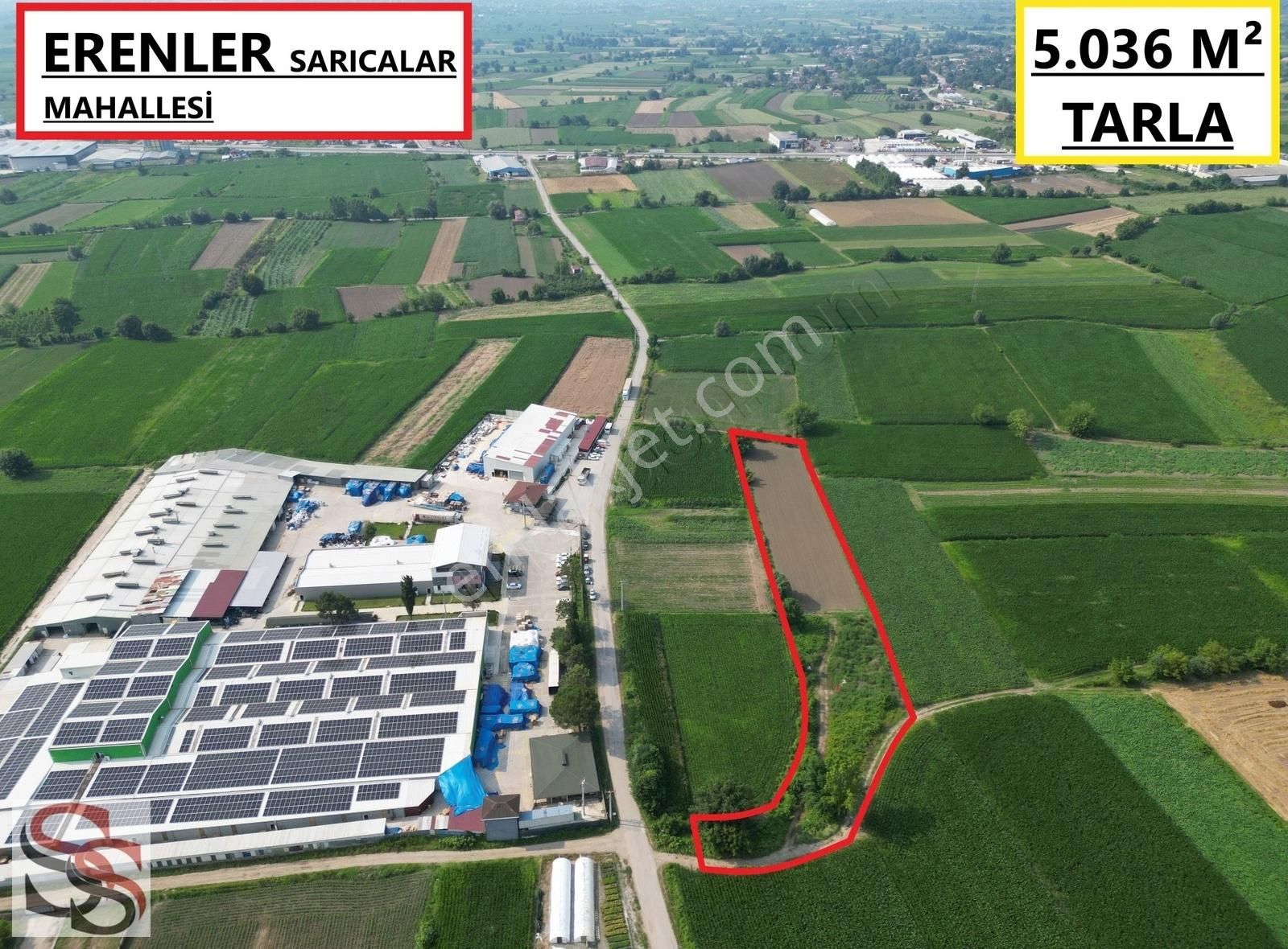 Erenler Sarıcalar Satılık Tarla Erenler Sarıcalar Mah.muhteşem Konumda 5.036 M² Yatırımlık Tarla