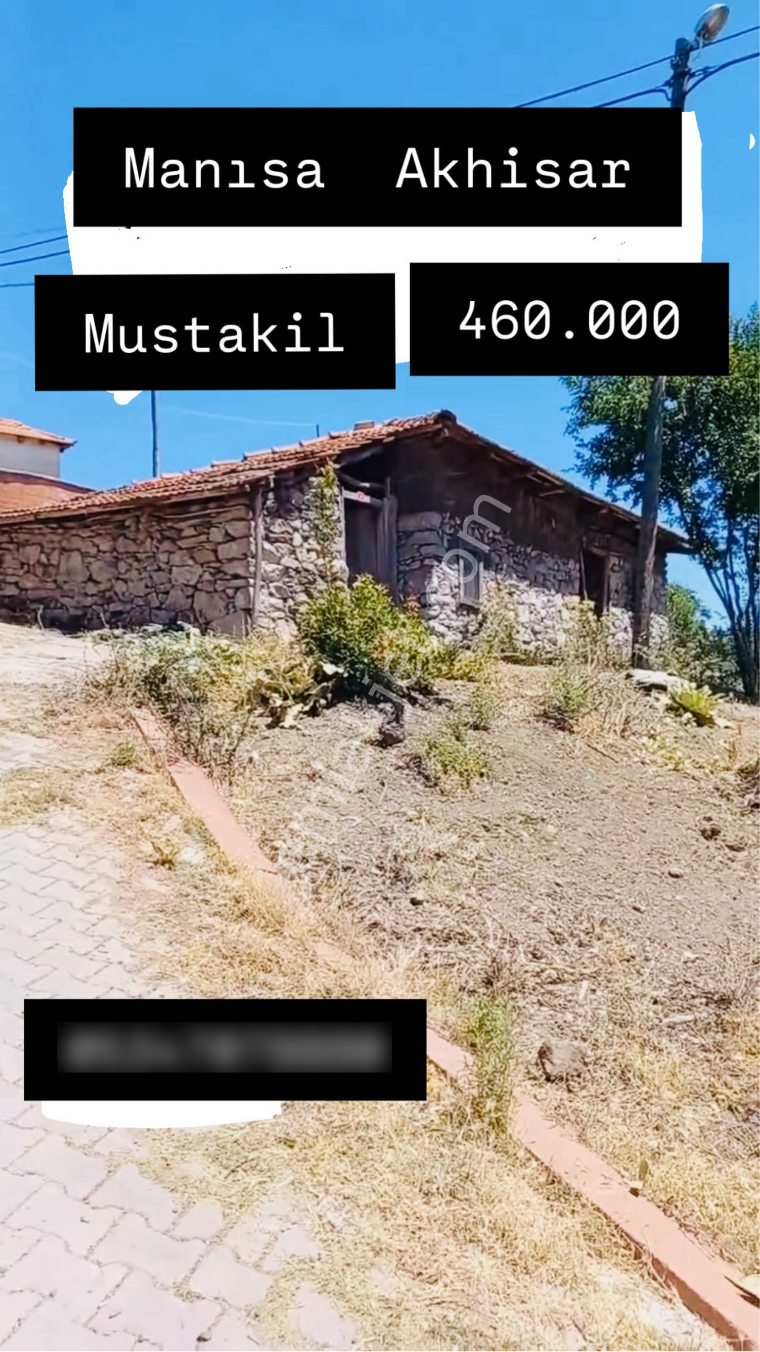 Manısa Akhısar Kocakağan Köyunde Su Ve Elektırık Abanesı Olan Icınde Taş Bınası Yerımız