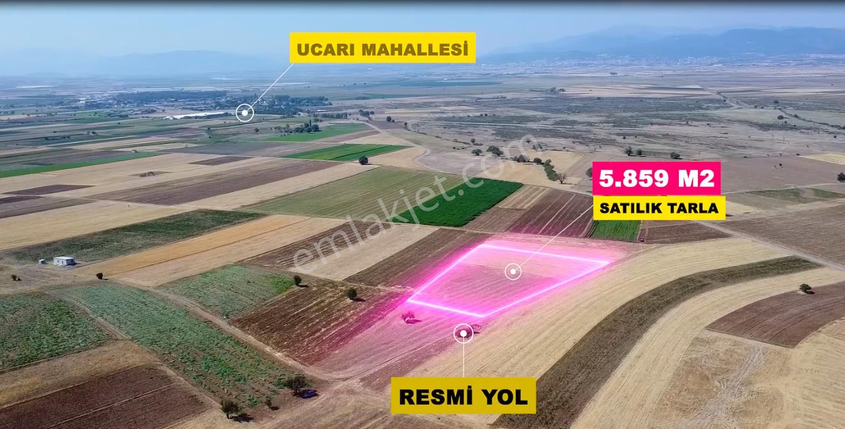 Acıpayam Ucarı Satılık Tarla  DENİZLİ/ACIPAYAM UCARI MAHALLESİNDE 5859 M2 TARLA SATILIK