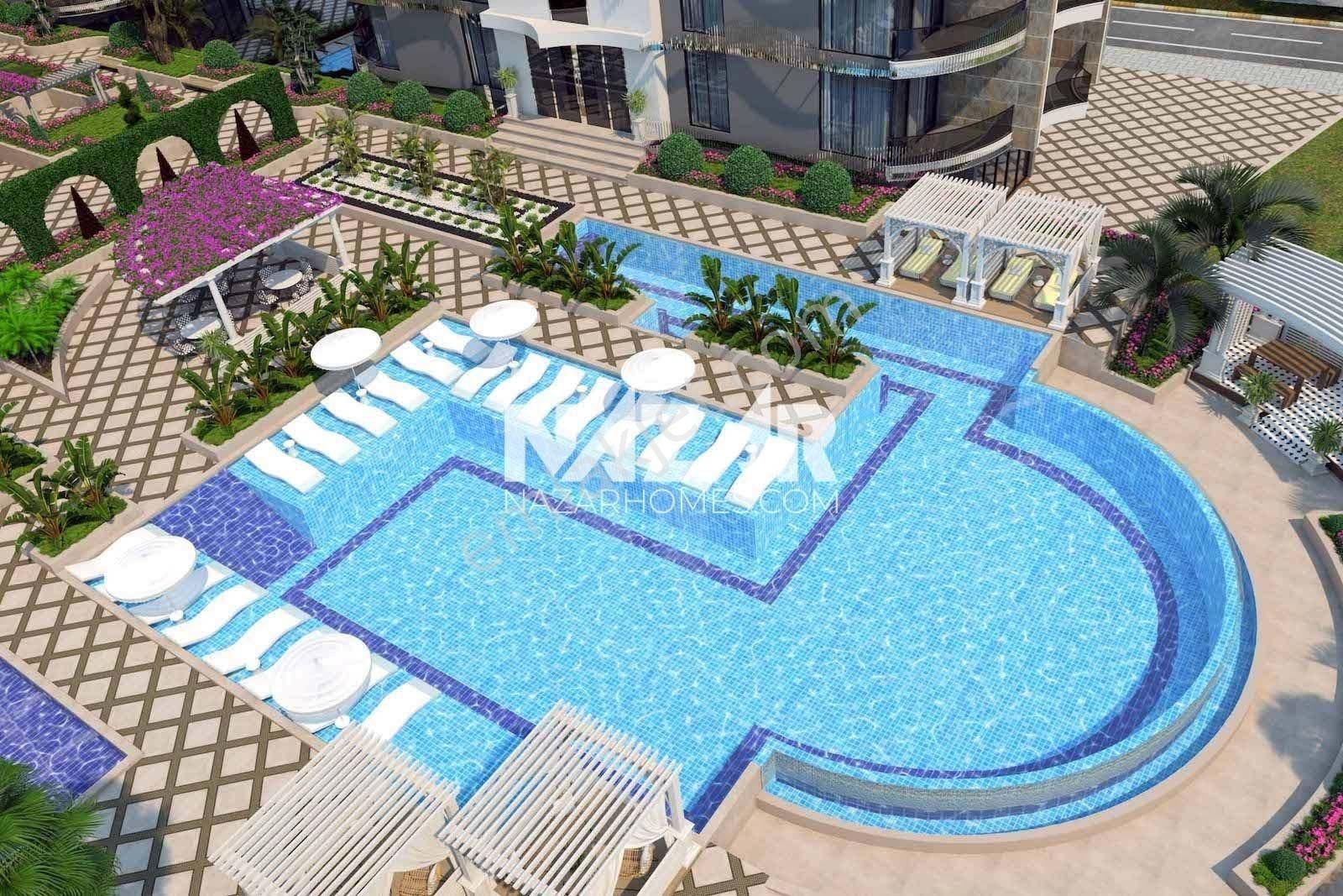 Alanya Tosmur Satılık 1+1 Deniz Manzaralı Daire - Görsel 13