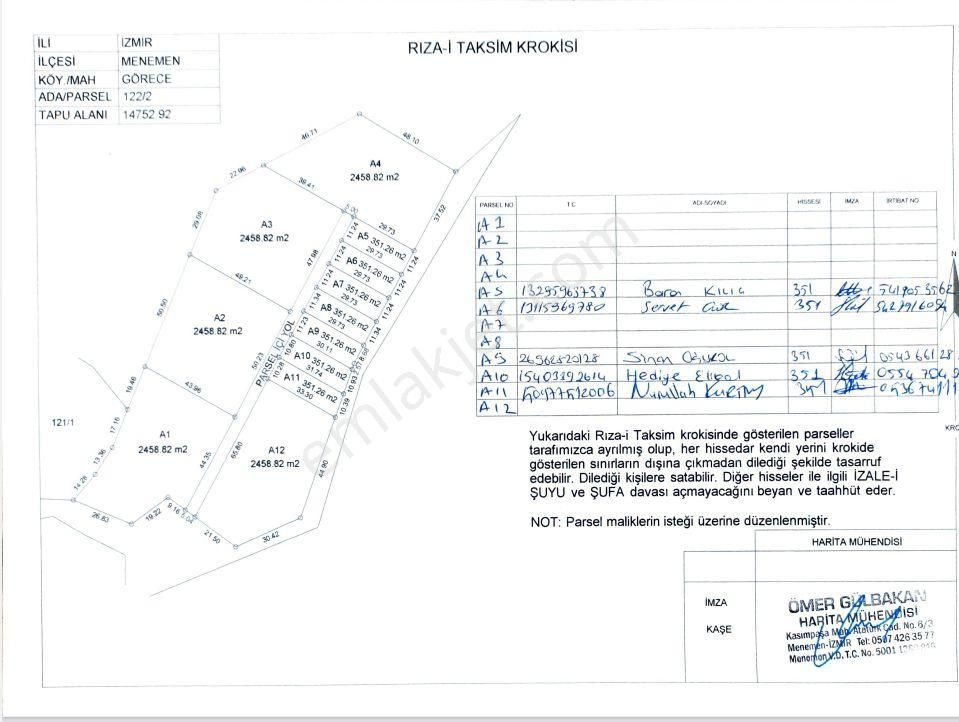 Menemen Görece Satılık Tarla Yapılanmanın Hızlı Başladığı Fırsat Parsel Payları