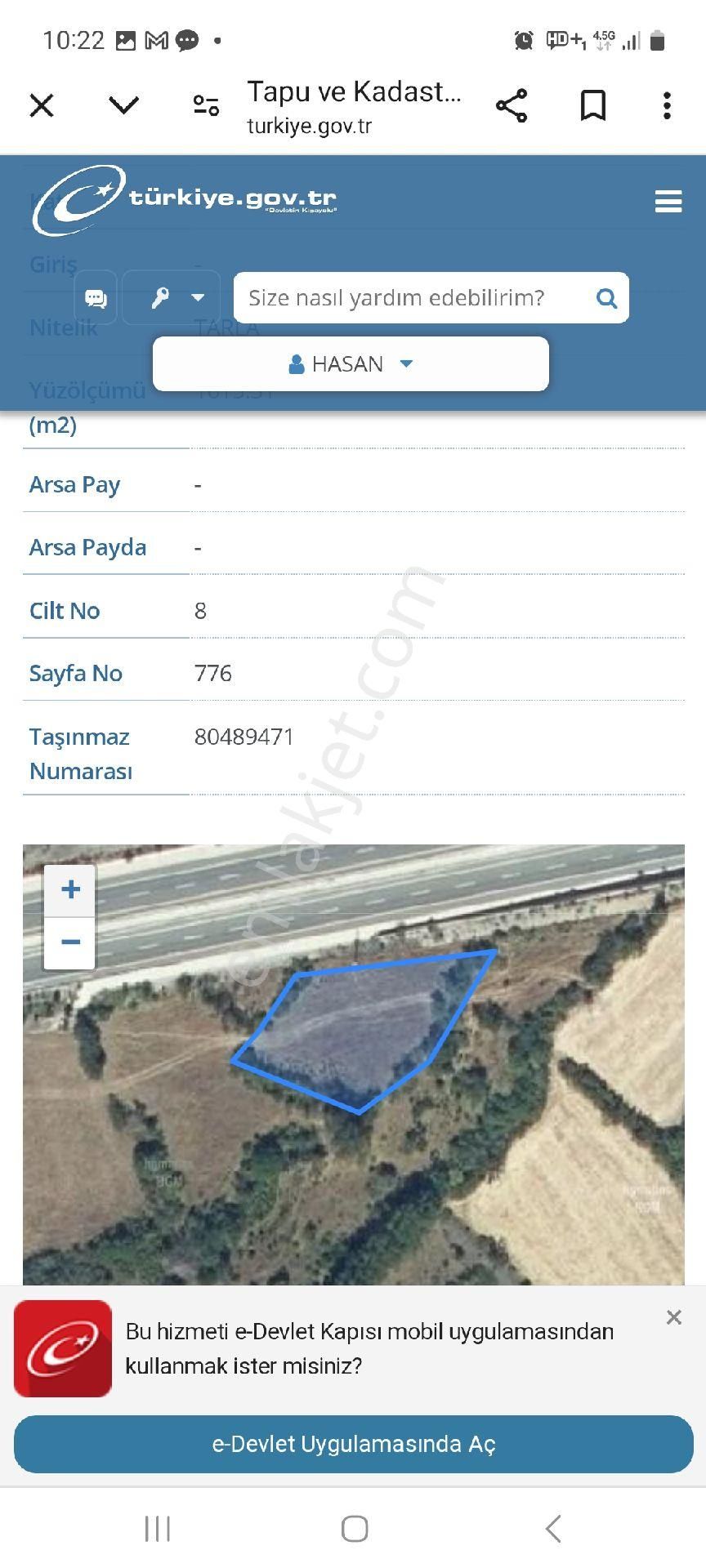 Ilgaz Cömert Köyü Satılık Tarla Acil Satılık