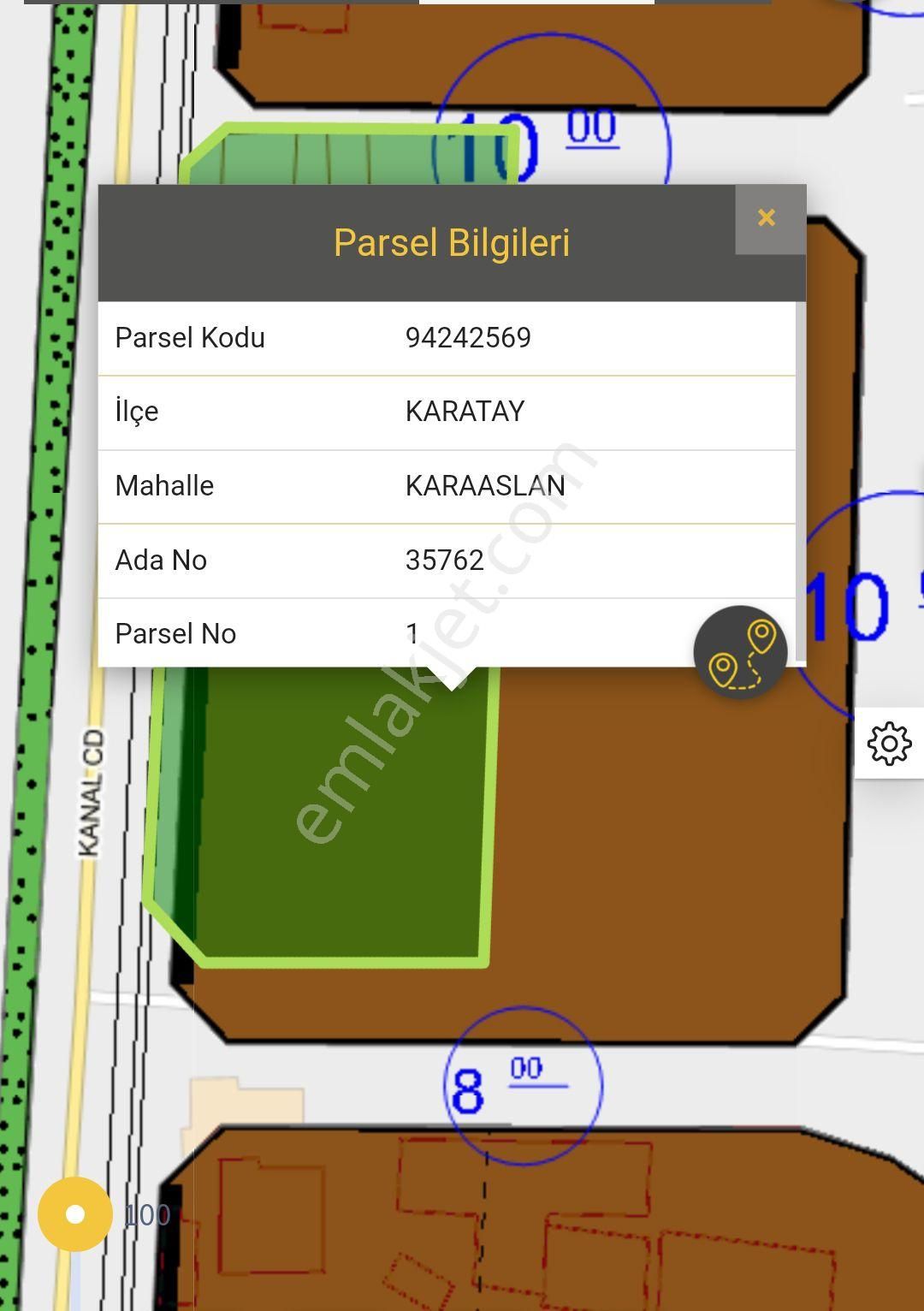 Karatay Karaaslandede Satılık Konut İmarlı KARASLANDA KARAMAN YOLUNA YÜRÜME MESAFESİ'DE KANAL CADDESİ'NE CEPHE 1000M² ARSA YAPSATA ,ALSATA U VE