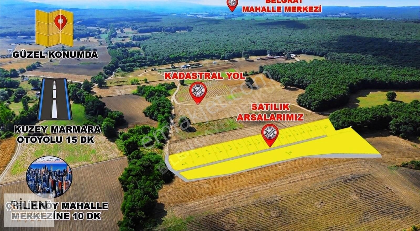 Çatalca Çiftlikköy Satılık Tarla #Çiftlikköy'de Doğa Harikası Konumlu 310 m2 Uygun Fiyata Arsa