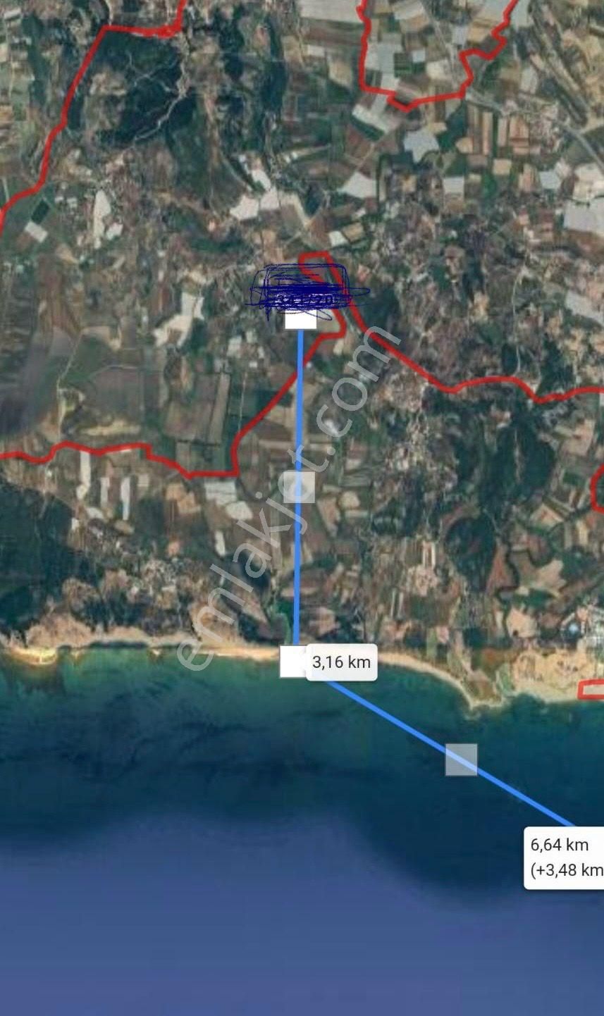 Manavgat Gündoğdu Satılık Tarla denize 3.1 km mesafade 38 dönüm  tarla 