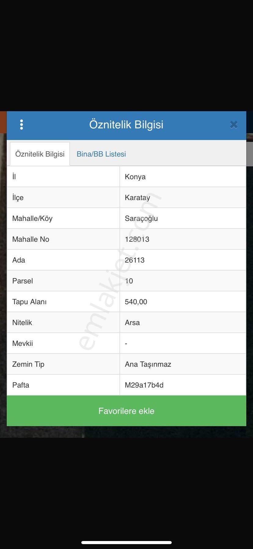 Karatay İstiklal Satılık Konut İmarlı MELSA BAŞODA GAYRİMENKULDEN KARATAY SARAÇOĞLU SATILIK İMARLI ARSA