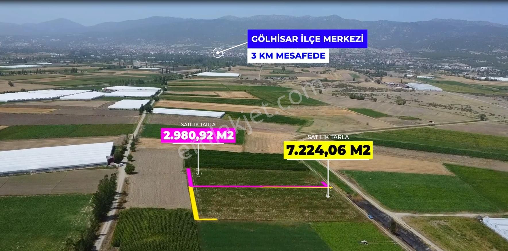 Gölhisar Konak Satılık Tarla Şahin Büke Emlaktan Burdur/gölhisar Konak Mah. 10204m2 Satılık Tarla