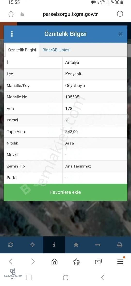 Konyaaltı Geyikbayırı Satılık Villa İmarlı Antalya Manzaralı Fırsat Arsa