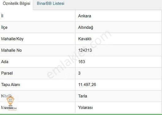 Altındağ Kavaklı Satılık Tarla ANKARA ALTINDAĞ KAVAKLI'DA ETRAFI TEL ÖRGÜLÜ SATILIK TARLA