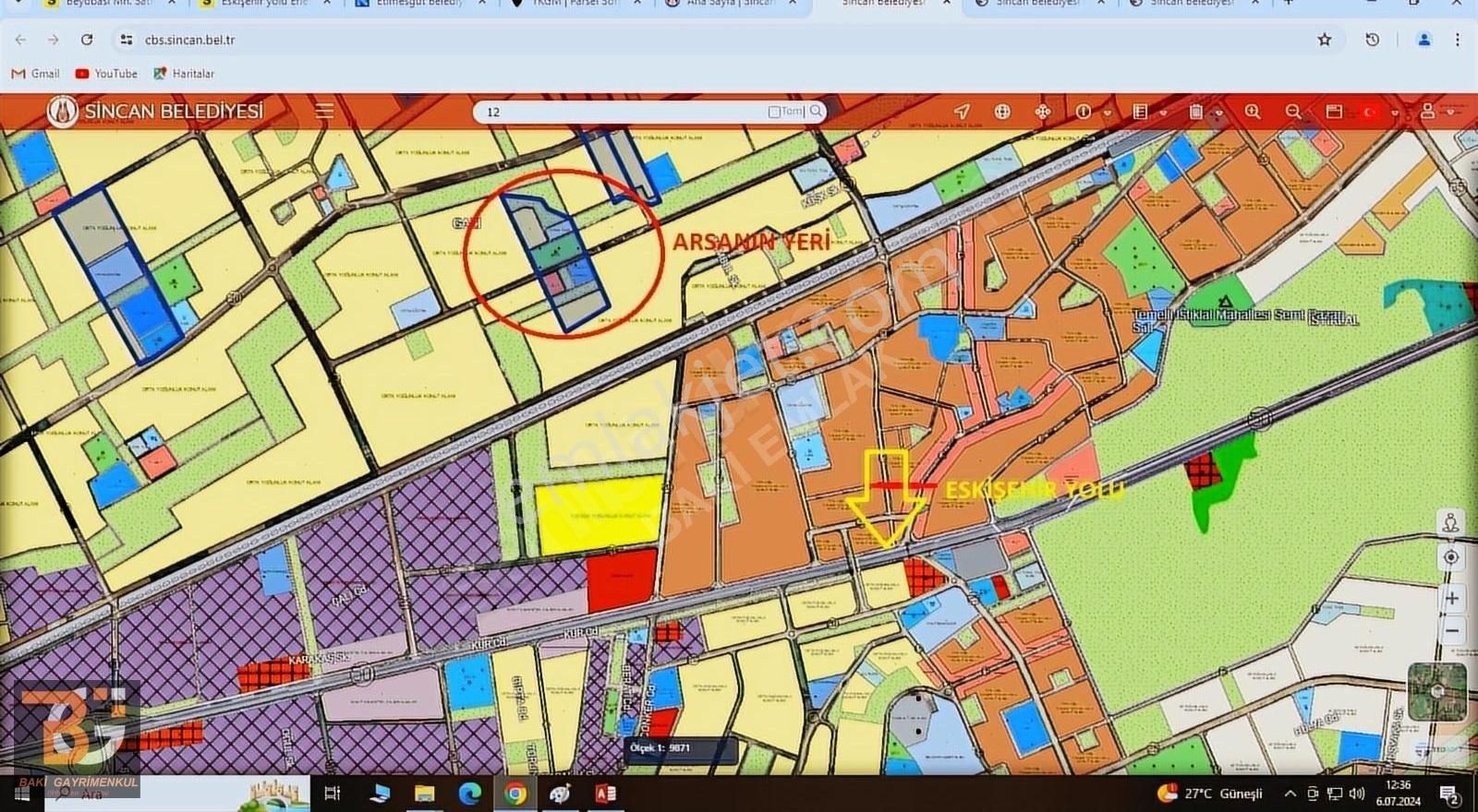 Sincan Gazi Satılık Konut İmarlı Temelli Gazi De 1/5000 İmar Planı İçerisinde Kupon Yerde Hisse