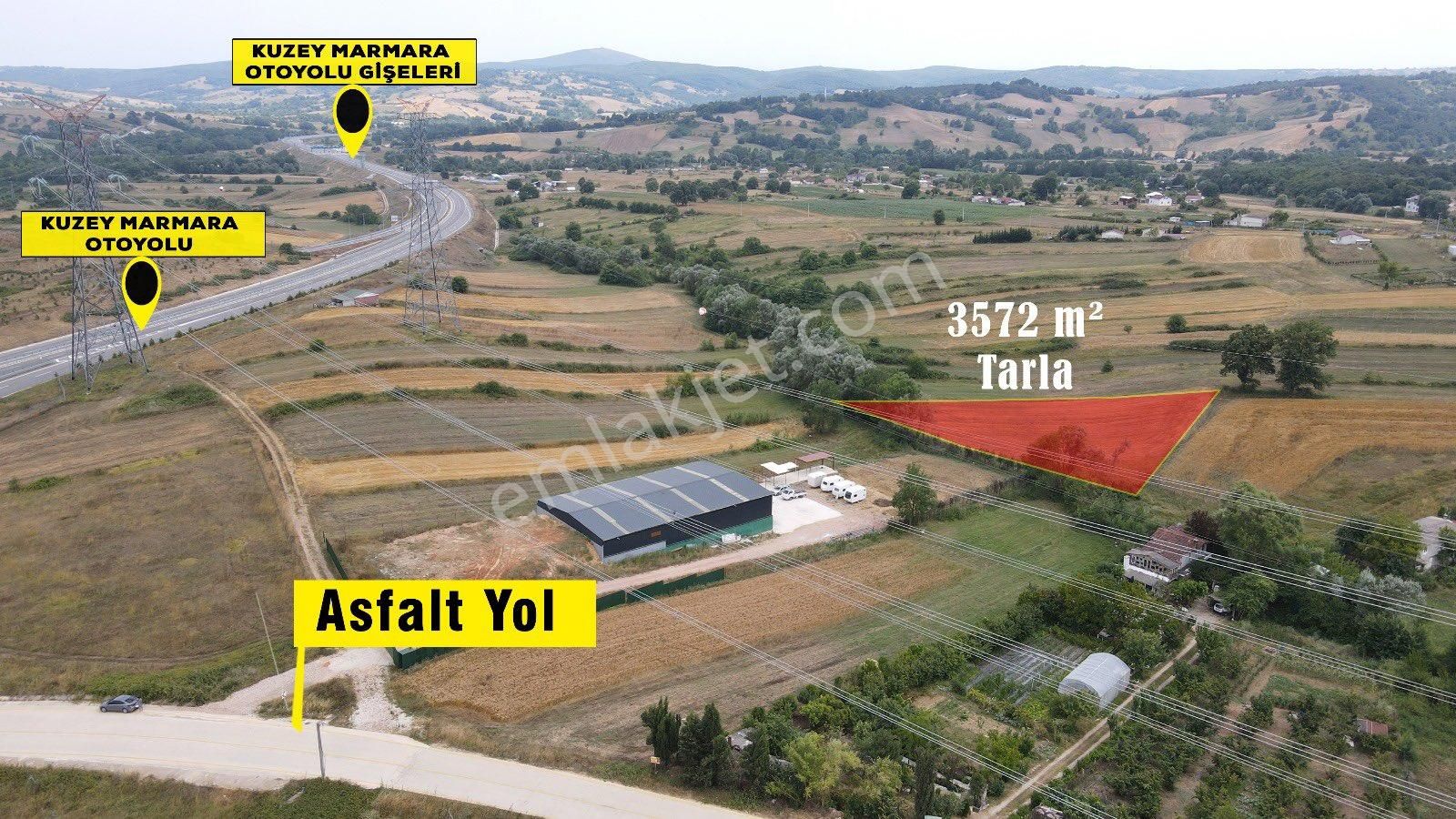 Körfez Şemsettin Satılık Tarla  Rw Nova'dan Körfez Şemsettin Mh. Satılık 3.572 m² Tarla