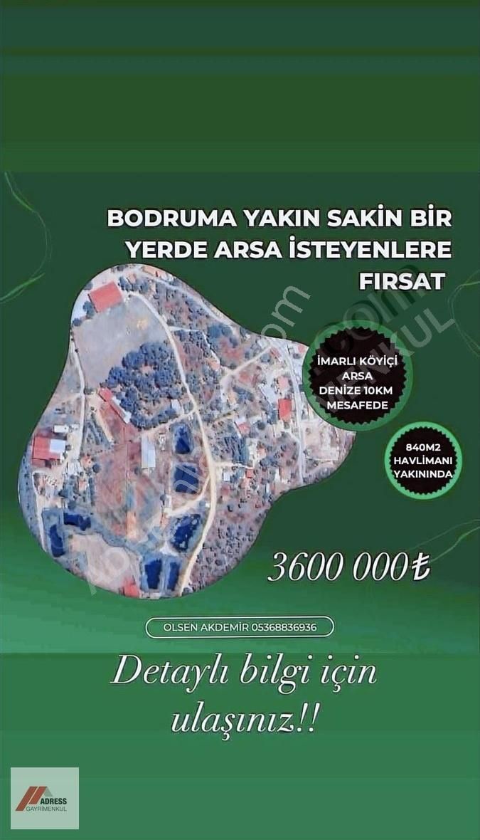 Milas Savran Satılık Tarla Milas Savran Köyiçi Satılık Arsa