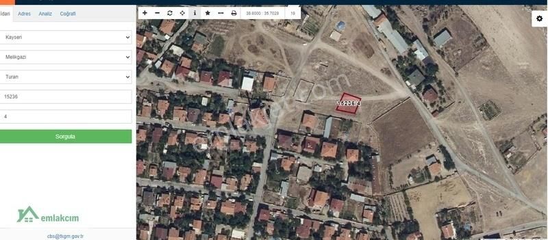 Melikgazi Turan Satılık Villa İmarlı EMLAKCIM.COM'DAN MELİKGAZİ TURAN MAH TEK TAPU SATILIK ARSA