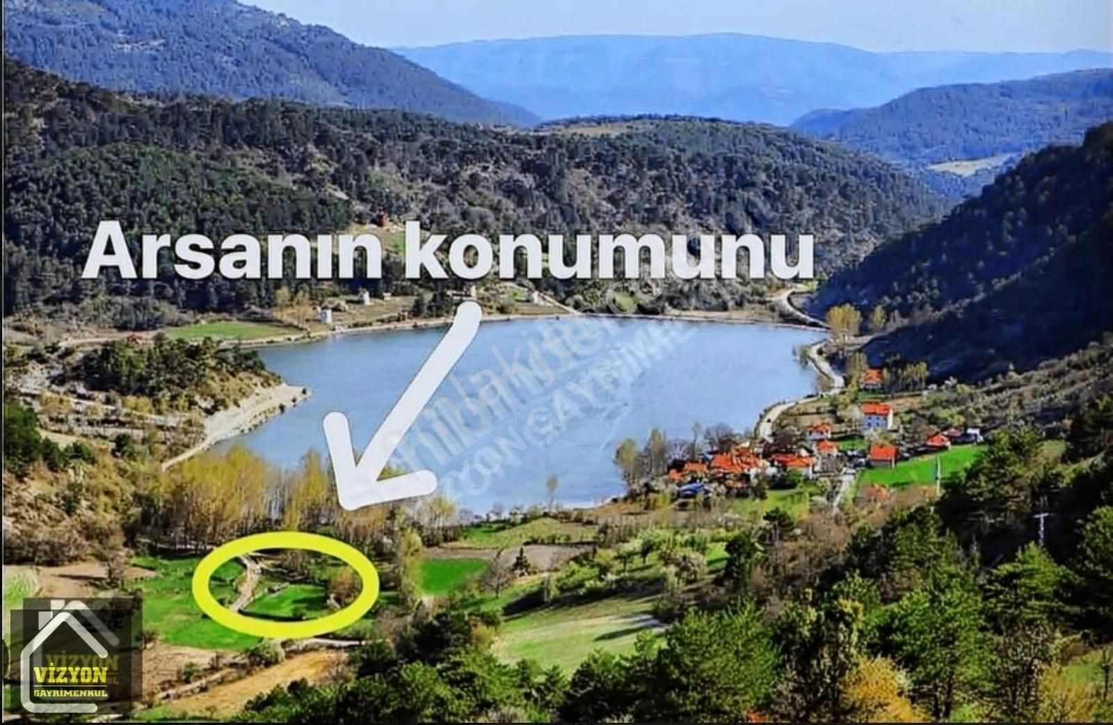 Göynük Çubukköy Köyü (Gölbaşı) Satılık Tarla TURİZM CENNETİ BOLU GÖYNÜK ÇUBUK GÖLÜ KENARI 1150 M2 ARSA