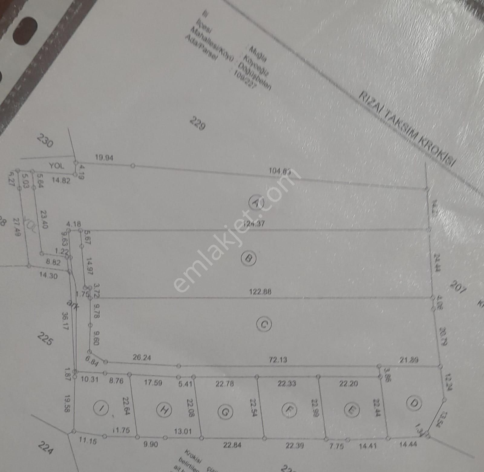 Köyceğiz Döğüşbelen Satılık Bağ & Bahçe  ROTA KÖYCEĞİZ GAYRİMENKUL'DEN DÖĞÜŞBELEN'DE SATILIK 530m² NARENCİYE BAHÇESİ