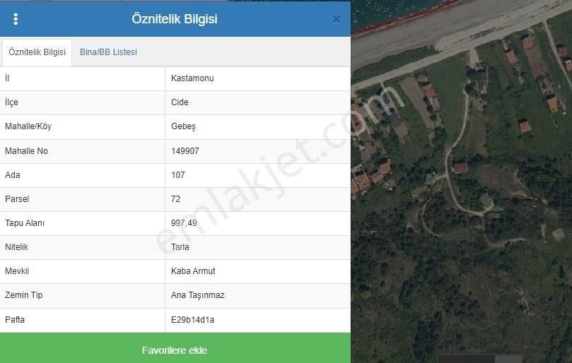 Cide Gebeş Satılık Tarla Emlakyap Gayrimenkulden Takasa Açık, Denize 30 Metre Mesafede Kaçırılmayacak 997m2 Arazi