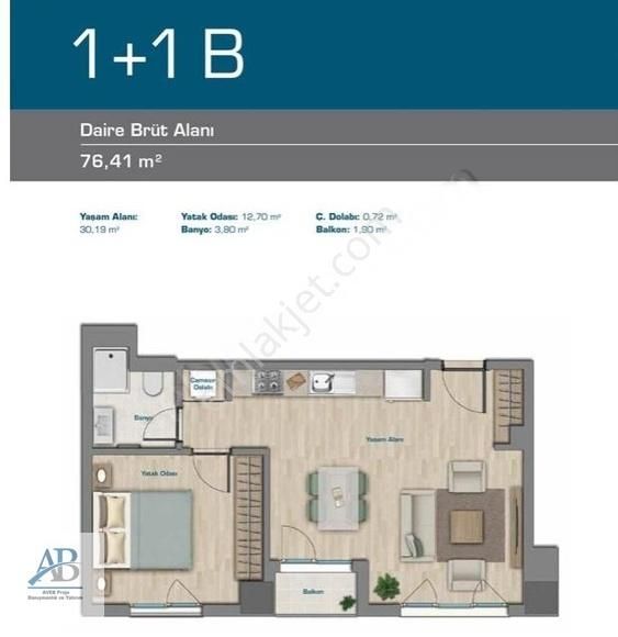 Esenyurt Zafer Satılık Daire AVEB HEP İSTANBUL H BLOK 1+1 76 M² BOŞ SATILIK DAİRE