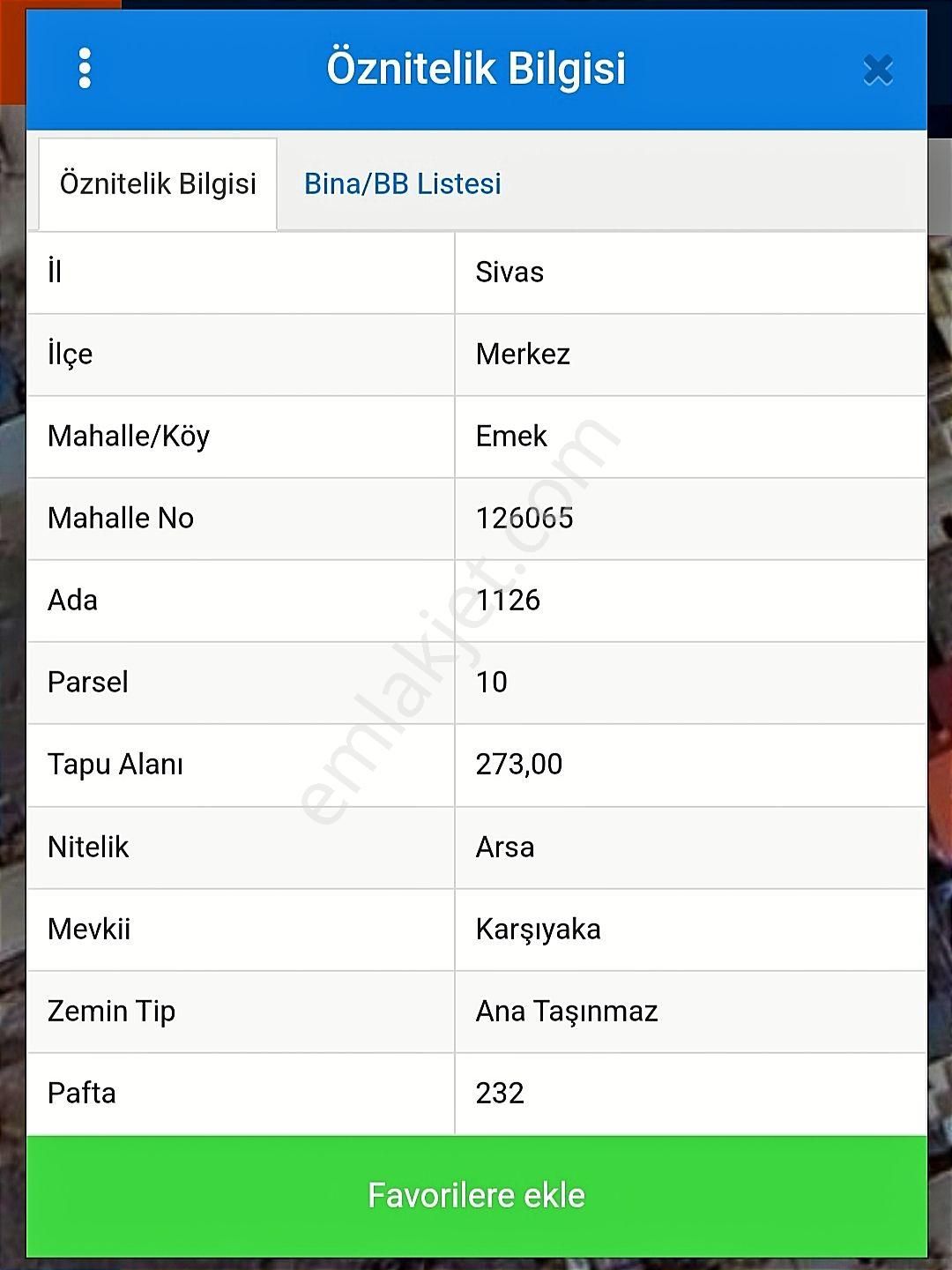 Sivas Merkez Karşıyaka Satılık Konut İmarlı KARAHAN EMLAK'TAN KARŞIYAKA'DA SATILIK 273 M² ARSA ⭐ADA :  1126 - PARSEL :10 = 273 M²