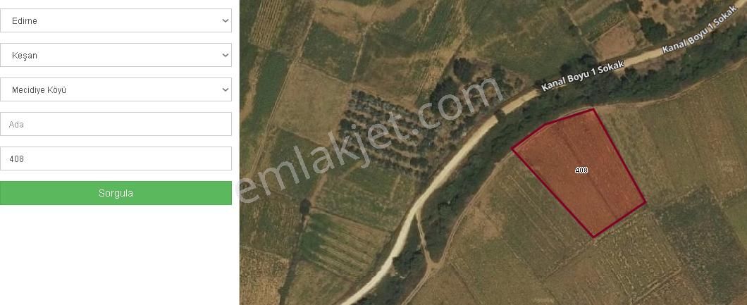 Keşan Mecidiye Köyü (Cumhuriyet) Satılık Tarla Keşan Mecidiye Köy Dibi Satılık 1800m2 Arazi