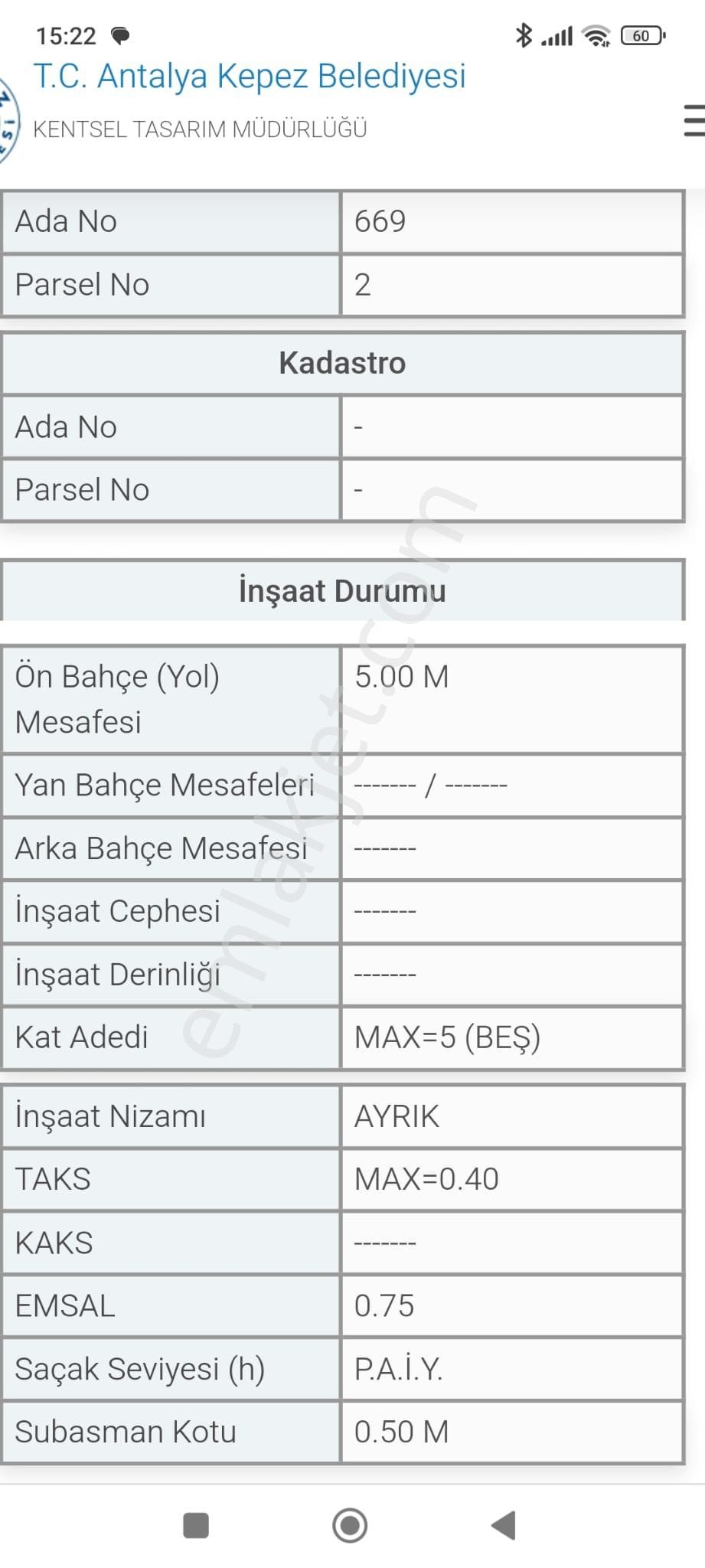 Kepez Şelale Satılık Konut+Ticaret Alanı  ANTALYA KEPEZ ŞELALE MAH TİCARİ + KONUT SATILIK ARSA