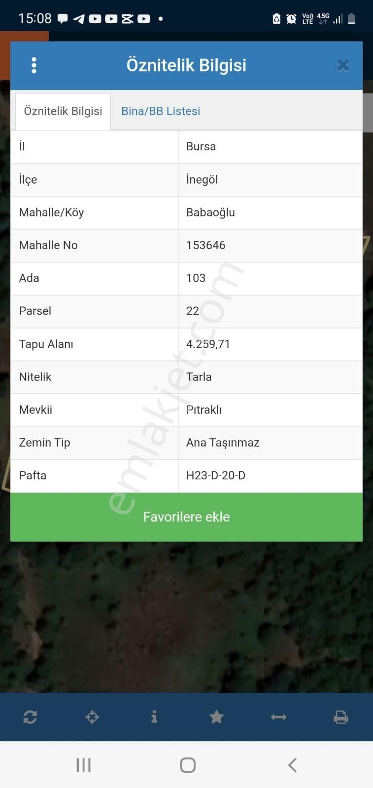 İnegöl Babaoğlu Köyünde 4260 M2 - Görsel 2