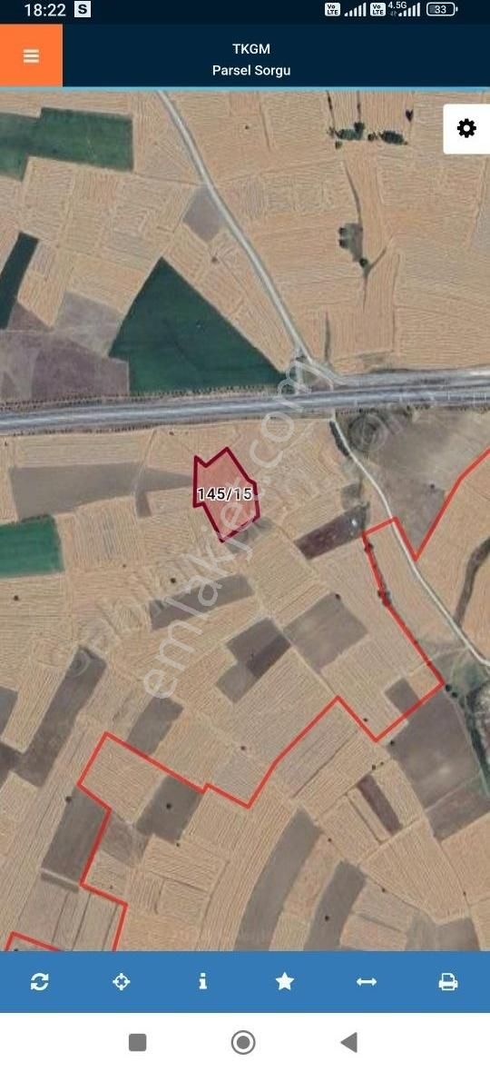 Kütahya Merkez Ağaçköy Köyü Satılık Tarla Asel'den Yoncalı'da İmara 300 Mt. 8000 M2 Tarla(anayola 100 M.)