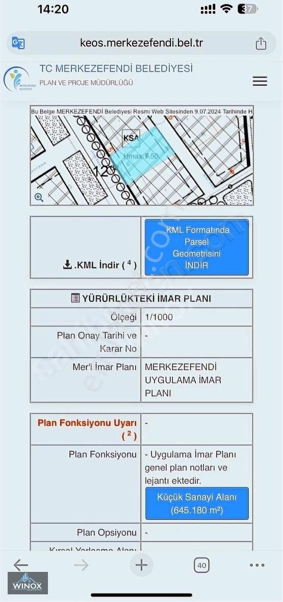 Merkezefendi Sümer Satılık Sanayi İmarlı 3.sanayide Satılık Arsa