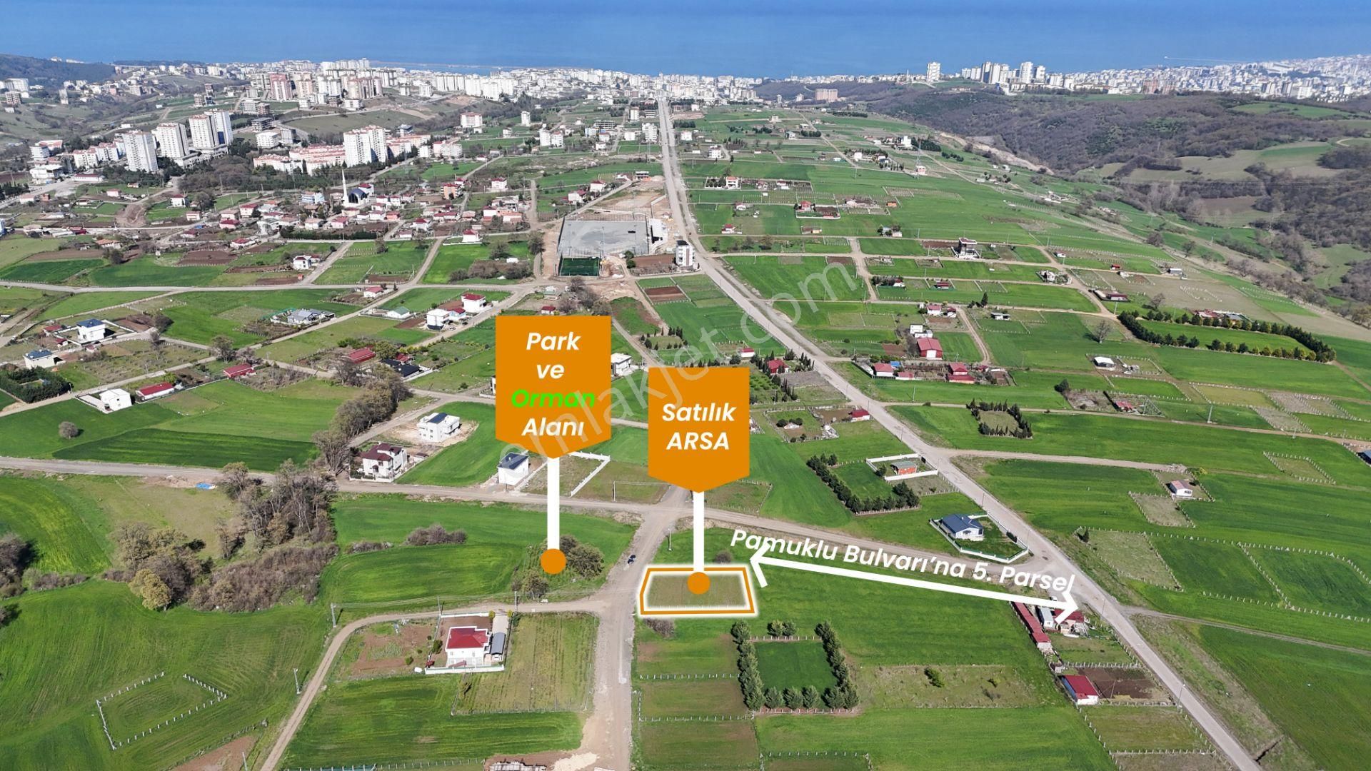 Atakum Büyükoyumca Satılık Konut İmarlı  836 M 5 KATA İMARLI CADDE CEPHE KARŞISI PARK ARSA