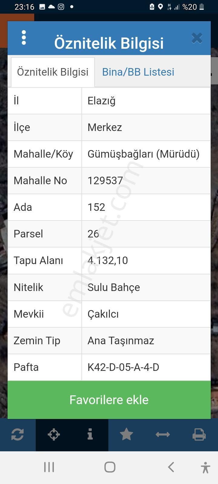 Elazığ Merkez Gümüşbağlar Köyü (Kümeevler) Satılık Bağ & Bahçe gümüşbağları mürüdü satilik ev bağ bahçe