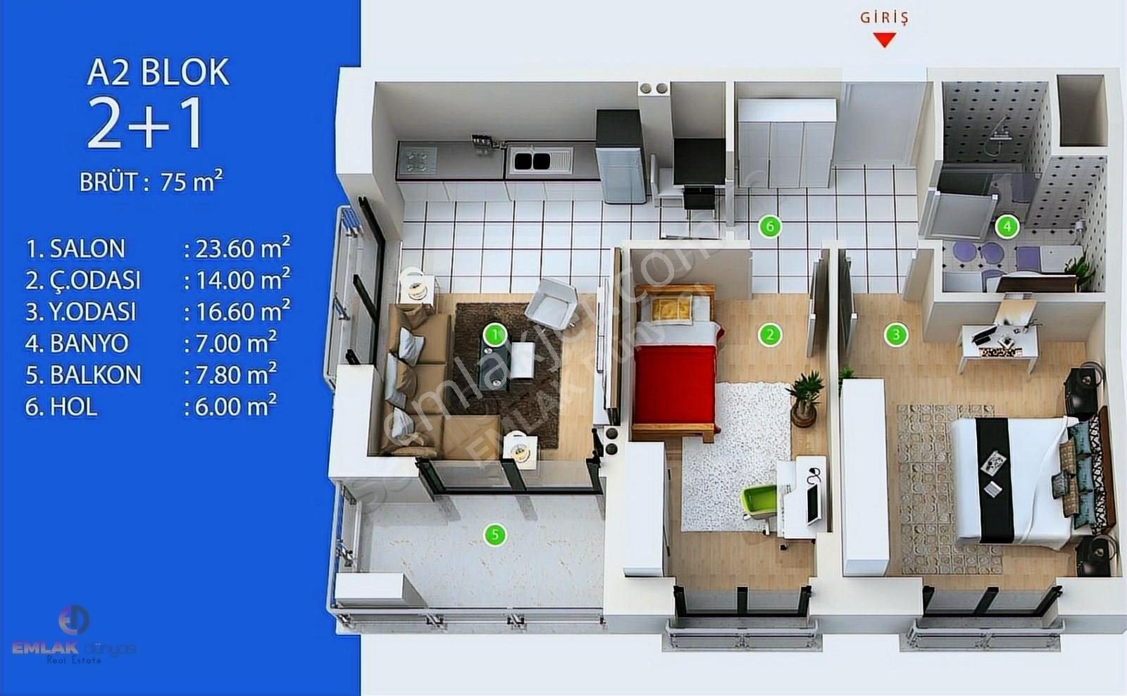 Kepez Çankaya Satılık Daire SELEKSAN 2+1 DUBLEX DAİRE