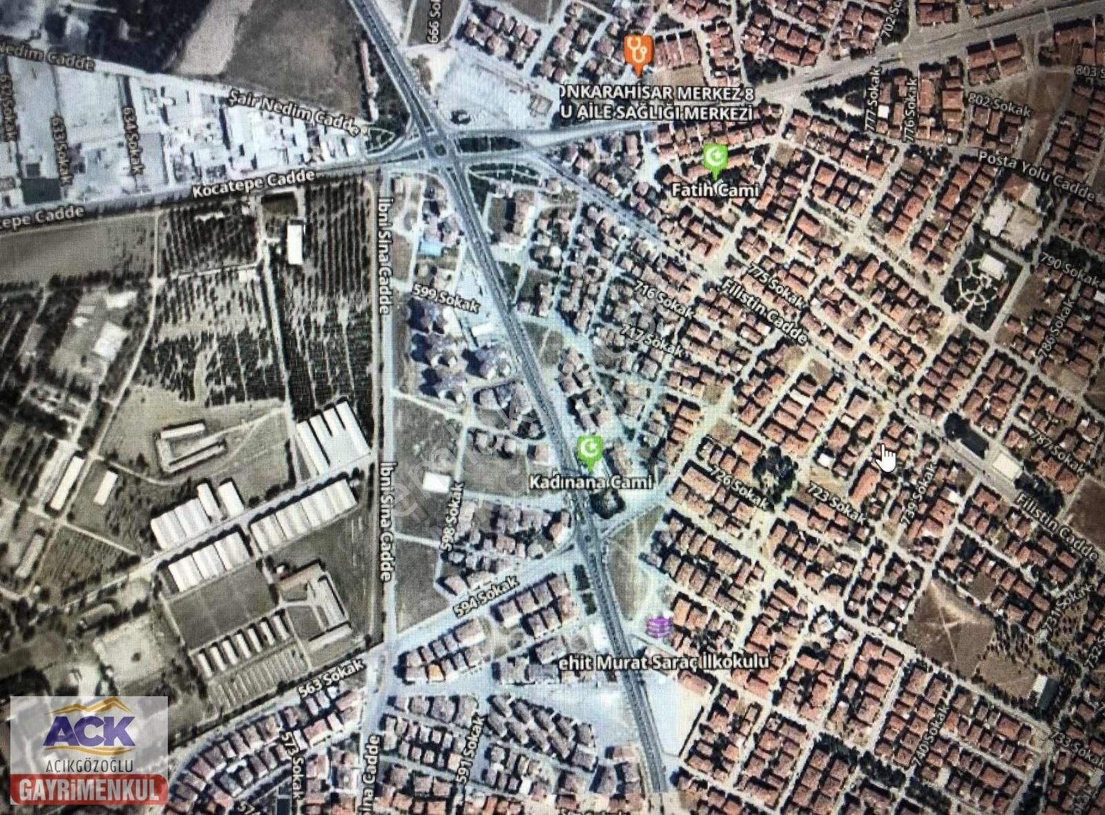 Afyonkarahisar Merkez Fatih Satılık Konut İmarlı FATİH'DE;225 M2,ŞEYHŞAMİL.CAD.30 METRE,SATILIK,3 KAT İMARLI