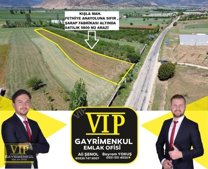 Elmalı Kışla Satılık Tarla VIP GAYRİMENKUL' KIŞLA da ANAYOLA SIFIR , EVE UYGUN 5800 TARLA