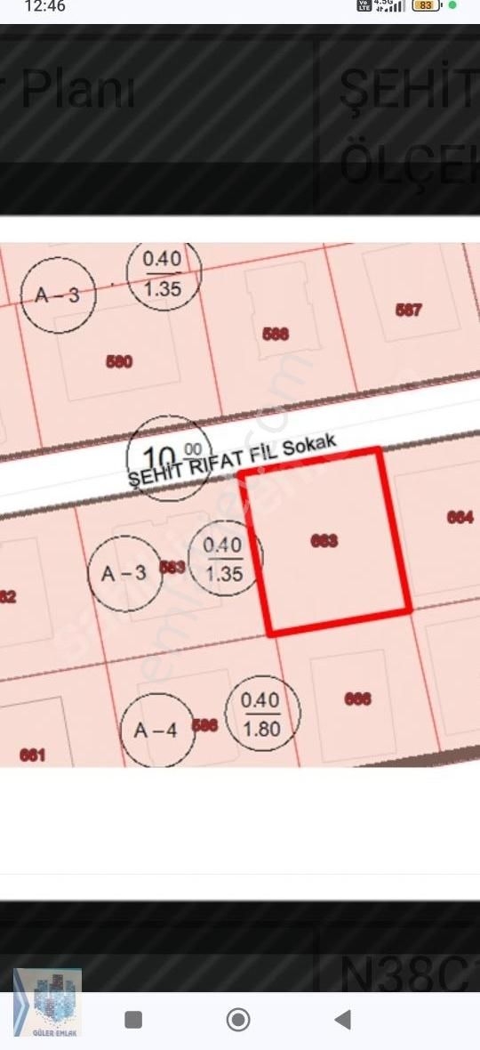 Şehitkamil Sarıgüllük Satılık Konut İmarlı SARİGÜLLÜKTE 312m2 hisse satılıktır 5kat imar