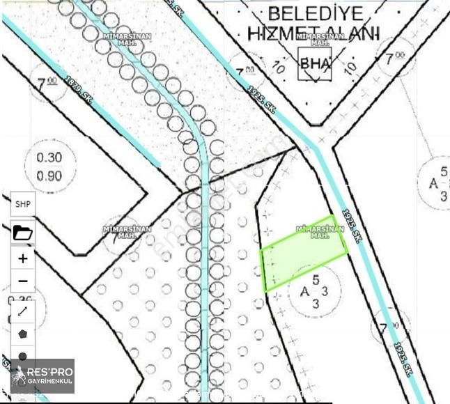 Melikgazi Mimarsinan Satılık Villa İmarlı RESPRO DAN MİMARSİNAN KAYAPUL DA SATILIK VİLLA PARSELi