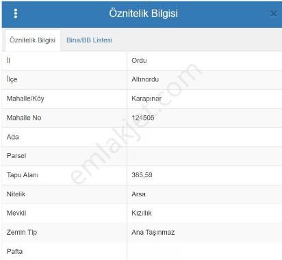 Altınordu Karapınar Kat Karşılığı Konut+Ticaret Alanı  Ordu  Karapınar Mahallesi'nde Kat Karşılığı Ticari Konut İmarlı Arsa - BFG Yapı Gayrimenkul'den!