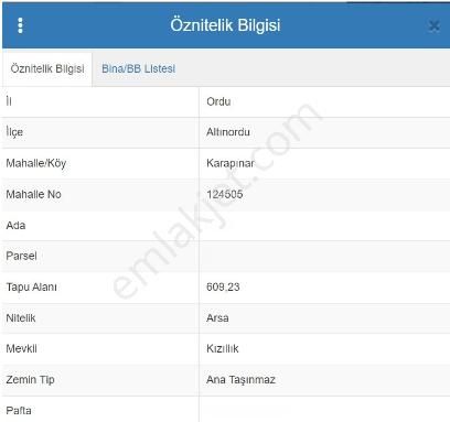 Altınordu Karapınar Kat Karşılığı Konut+Ticaret Alanı  Ordu Karapınar Mahallesi'nde Kat Karşılığı Ticari Konut İmarlı Arsa - BFG Yapı Gayrimenkul'den!