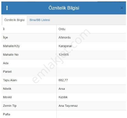 Altınordu Şarkiye Kat Karşılığı Konut+Ticaret Alanı  Ordu Karapınar Mahallesi'nde Kat Karşılığı Ticari Konut İmarlı Arsa - BFG Yapı Gayrimenkul'den!