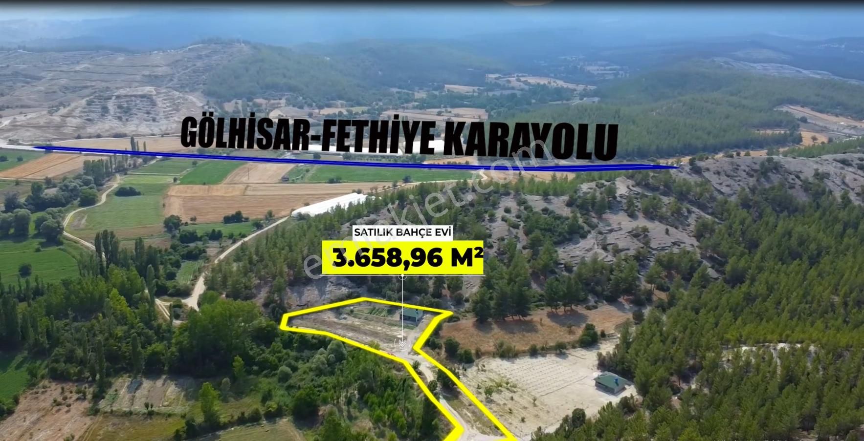 Gölhisar Armutlu Satılık Bağ & Bahçe ŞAHİN BÜKE EMLAKTAN BURDUR/GÖLHİSAR ARMUTLU MAH. 3658M2 SATILIK LÜKS EŞYALI BAHÇE EVİ