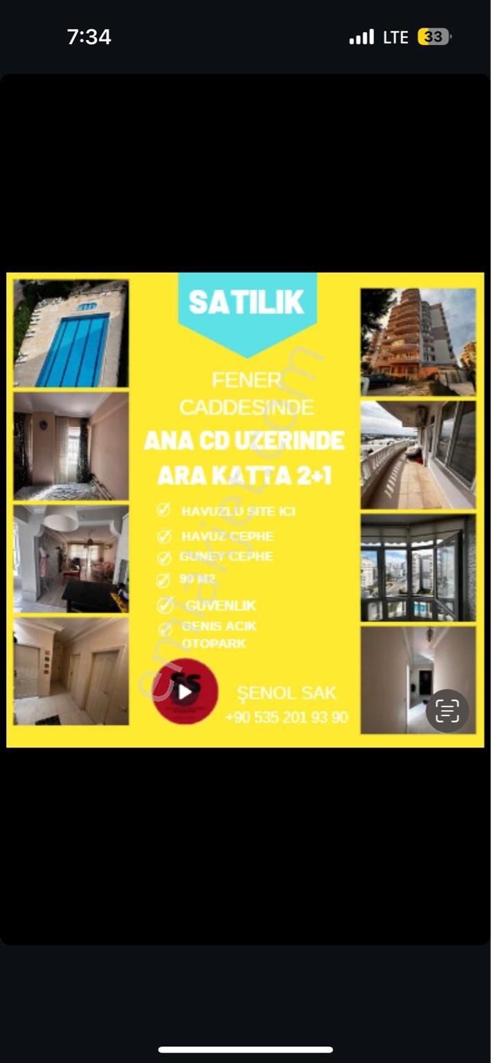 Muratpaşa Güzeloluk Satılık Daire Havuzlu site icinde ara katta 2+1 daire