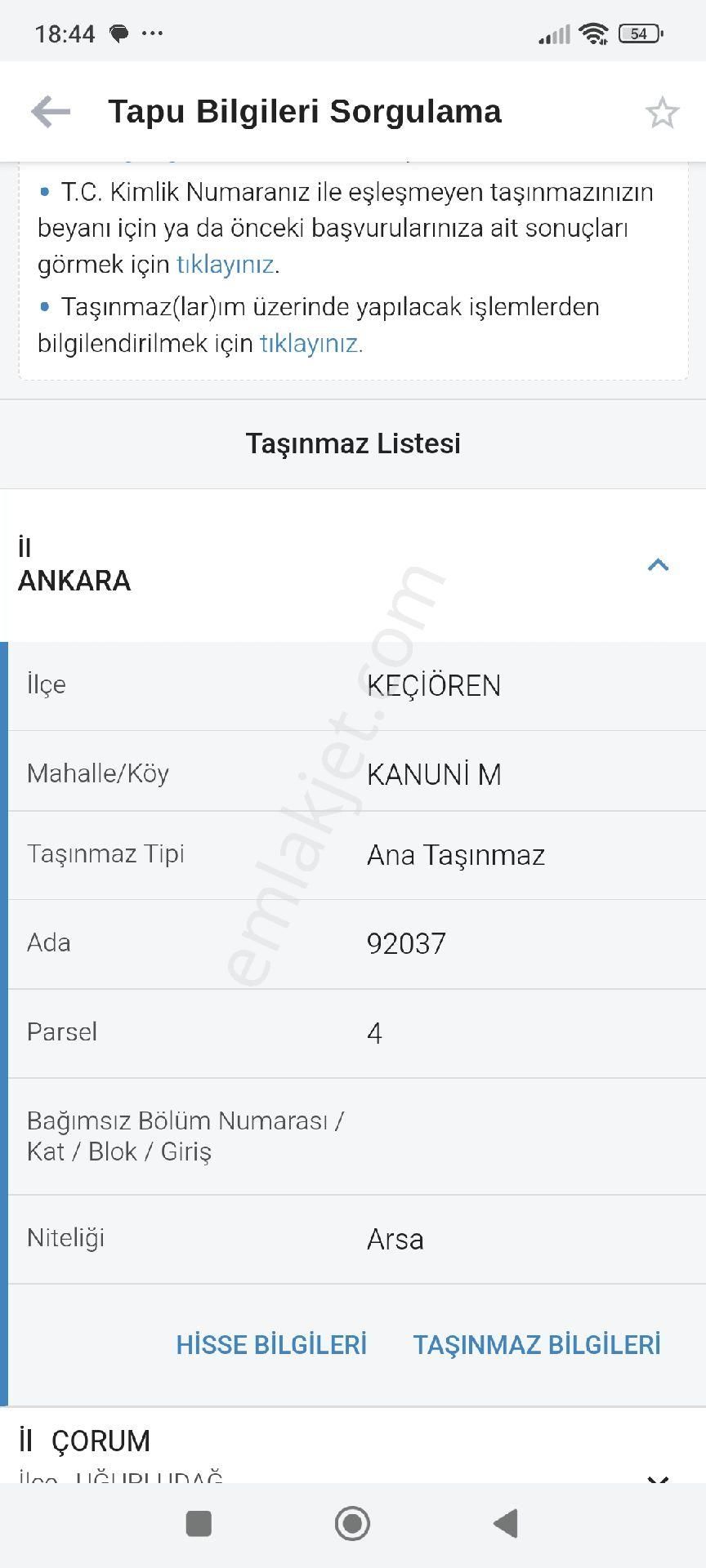 Keçiören Kanuni Satılık Konut İmarlı Hacıkadın vadi projesinin içinde acil satılık 105my arsa