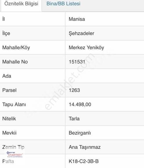 Manisa Şehzadeler Satılık Depo, Antrepo İzinli STATKEY PLATİN DEN MERKEZ YENİKÖYDE TARIMSAL İMARLI TARLA