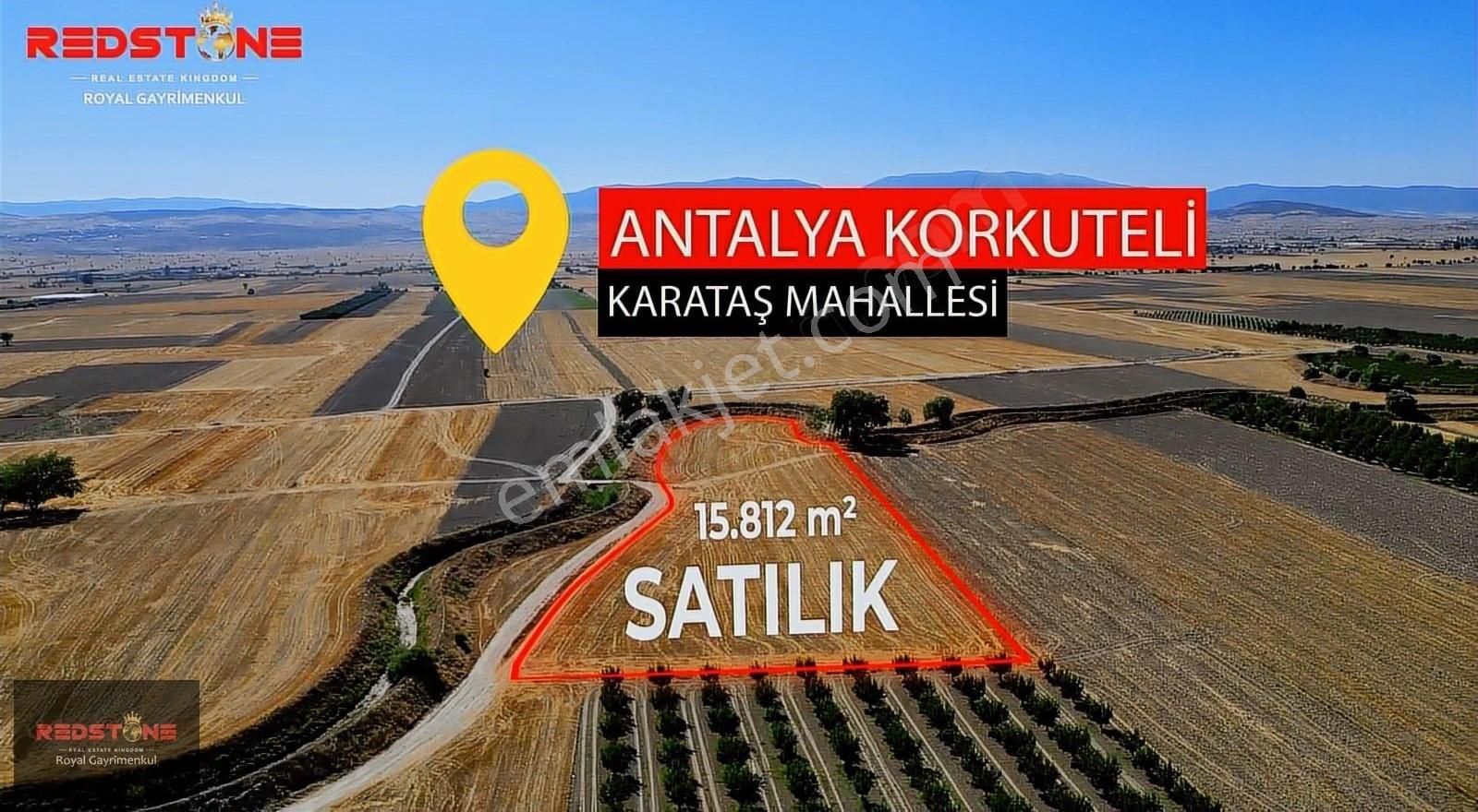 Korkuteli Karataş Satılık Tarla ANTALYA KORKUTELİ KARATAŞ MAHALLESİNDE SATILIK 15.812 M2 TARLA